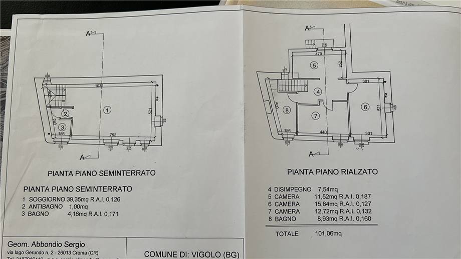 Rustico in vendita a Vigolo (BG)